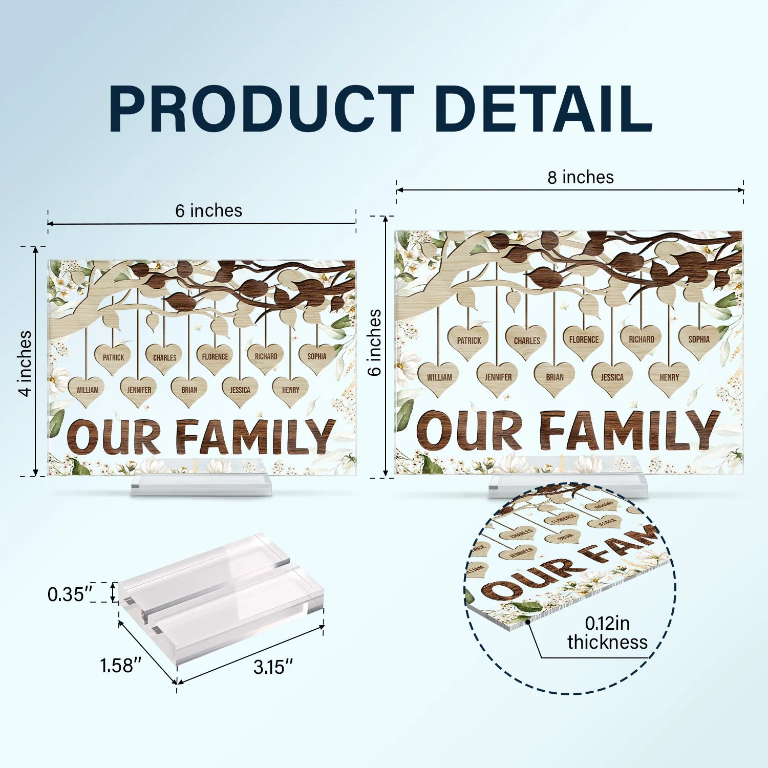 Grandkids Make Life Grand Grandpa Grandma - Gift For Grandparents - Personalized Custom Horizontal Rectangle Acrylic Plaque - Image 5