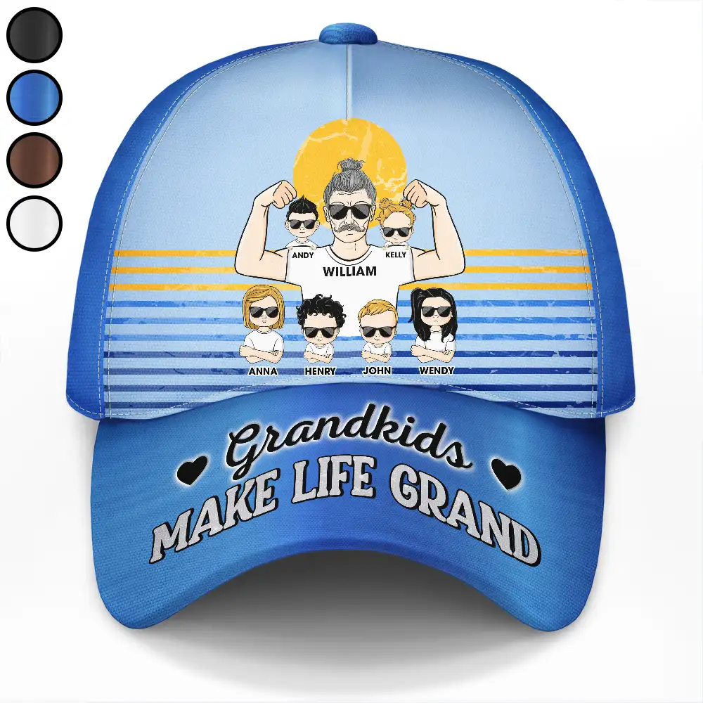 Grandkids Make Life Grand - Personalized Classic Cap