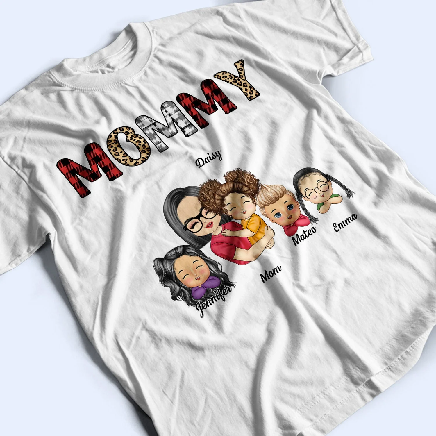 Grandkids Nana Mommy - Gift For Grandma, Mother, Aunt - Personalized T Shirt - Image 3