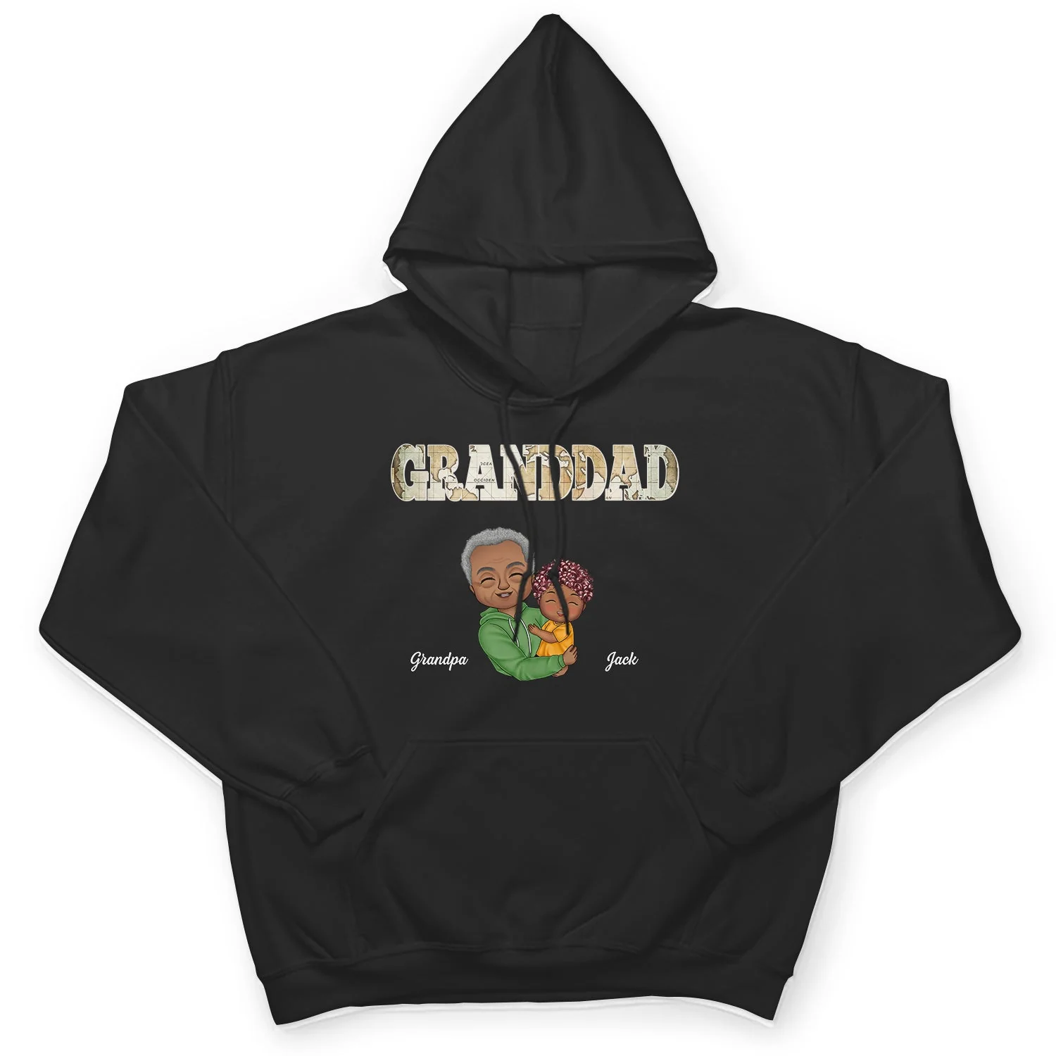 Grandkids Papa Daddy - Gift For Grandpa, Father, Uncle - Personalized T Shirt - Image 4