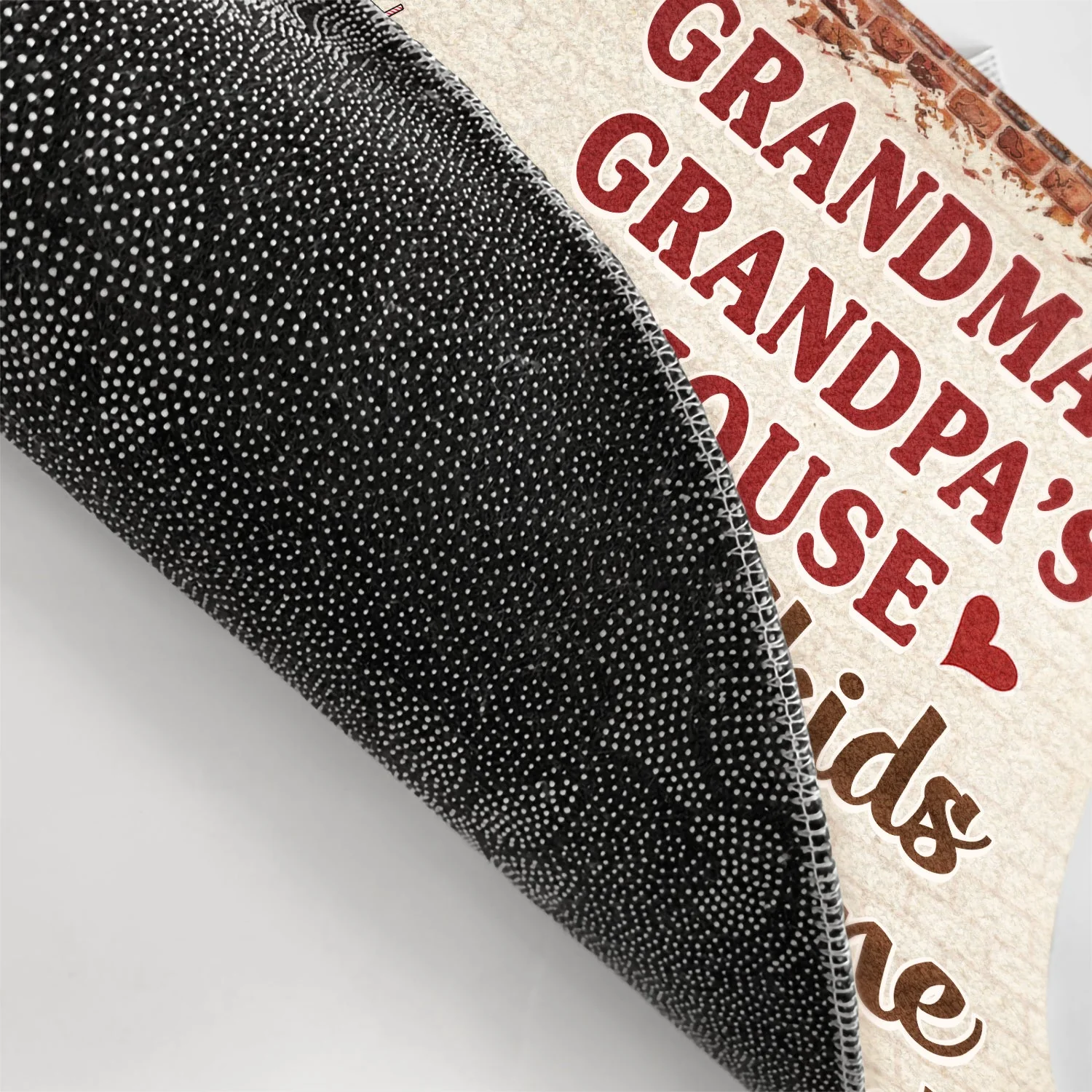 Grandma And Grandpa's House Grandkids Welcome Parents Optional Chibi Couple Grandparents - Family Gift - Personalized Custom Doormat - Image 3