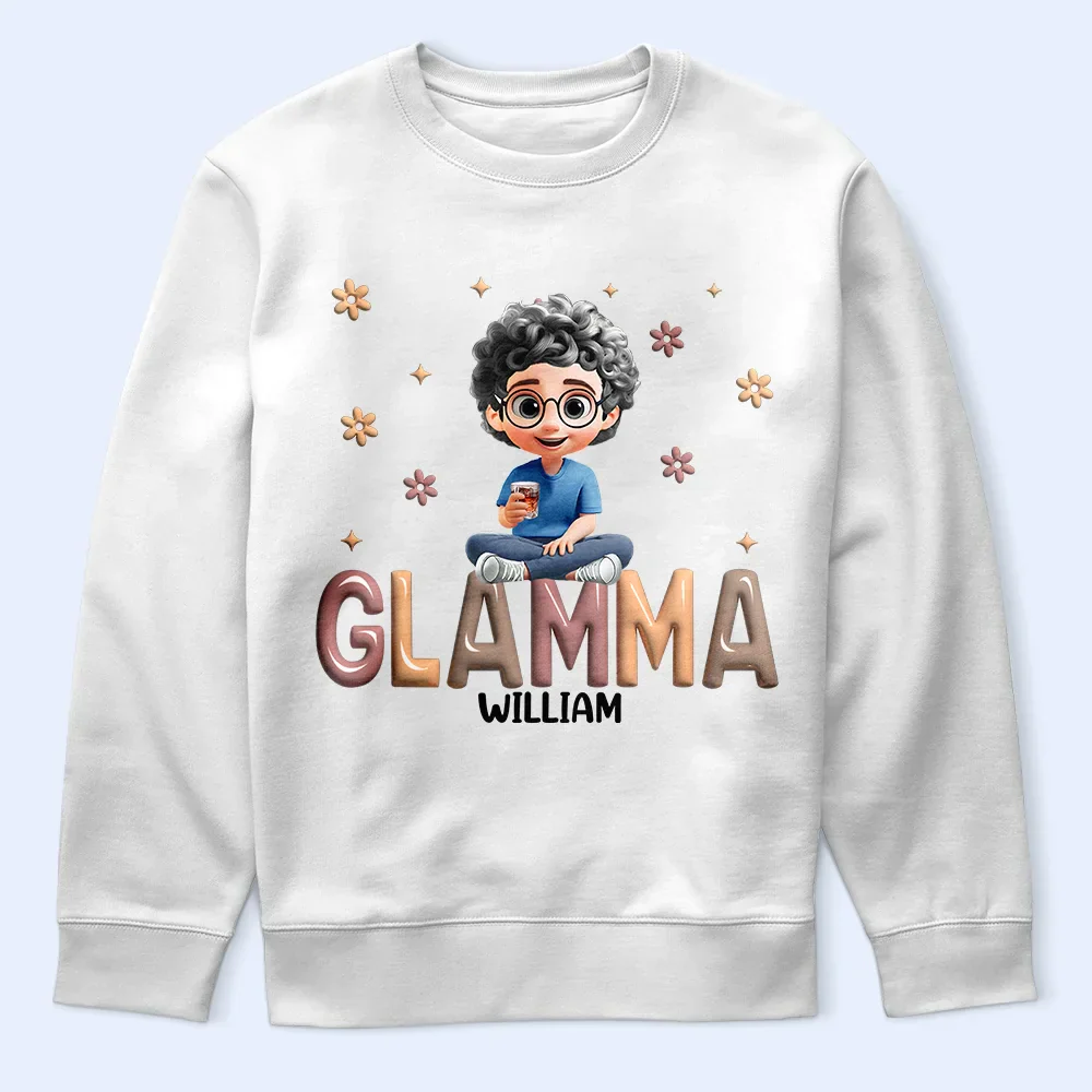 Grandma Grandkid Cartoon - Personalized T Shirt - Image 5