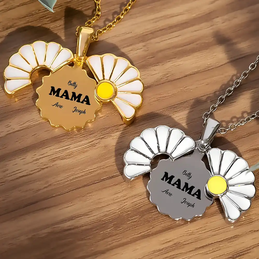 Grandma Grandkids Custom Names And Nicknames - Personalized Engraved Hidden Message Necklace - Image 2