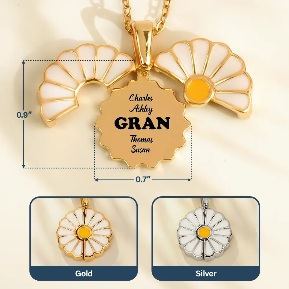 Grandma Grandkids Custom Names And Nicknames - Personalized Engraved Hidden Message Necklace - Image 6