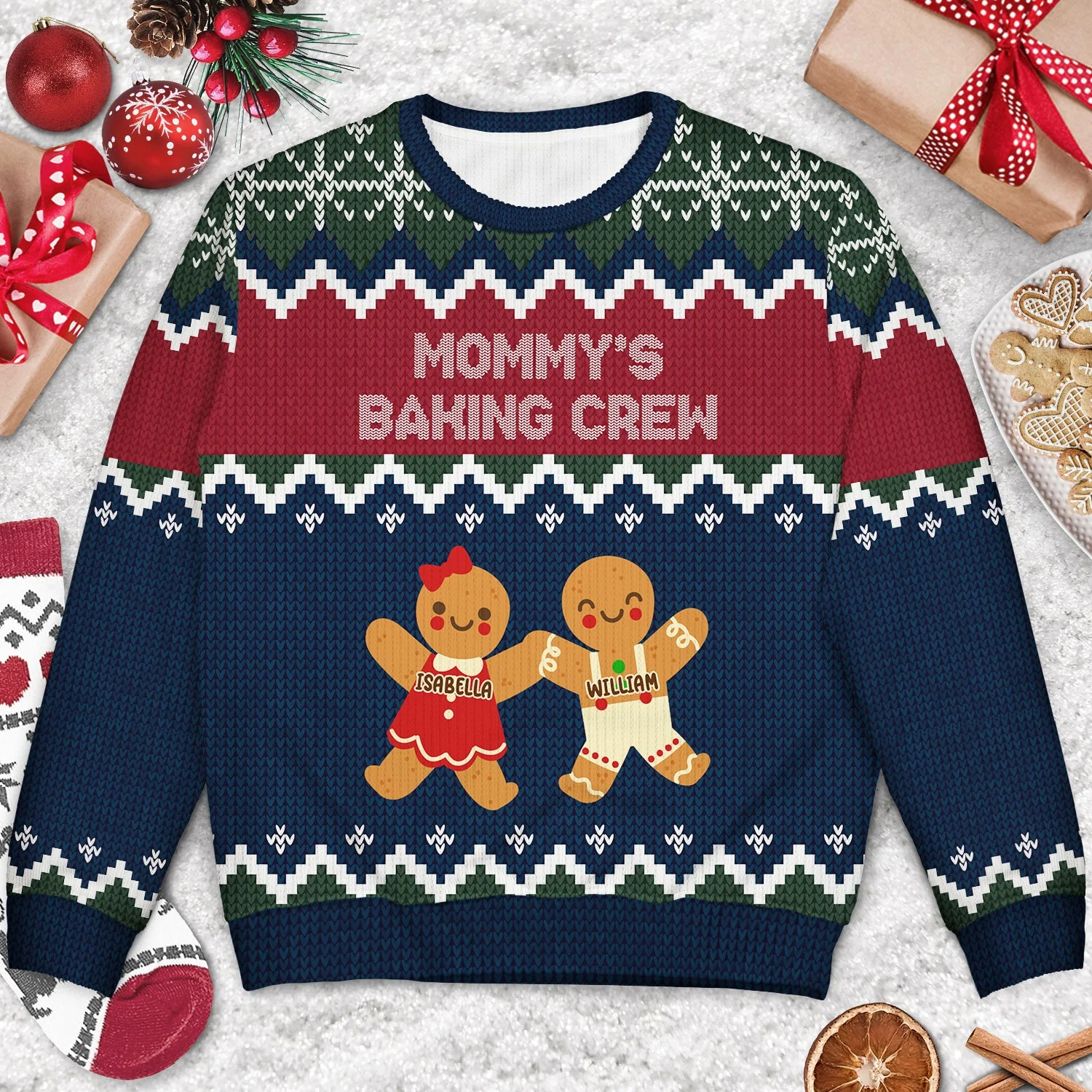 Grandma Grandpa Mom Dad Perfect Batch - Gift For Mom, Dad, Grandparents - Personalized Unisex Ugly Sweater - Image 3