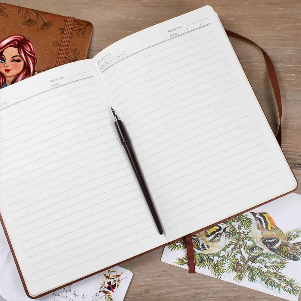 Grandma Mom Auntie Butterfly Recipe Cookbook - Personalized Leather Journal - Image 2