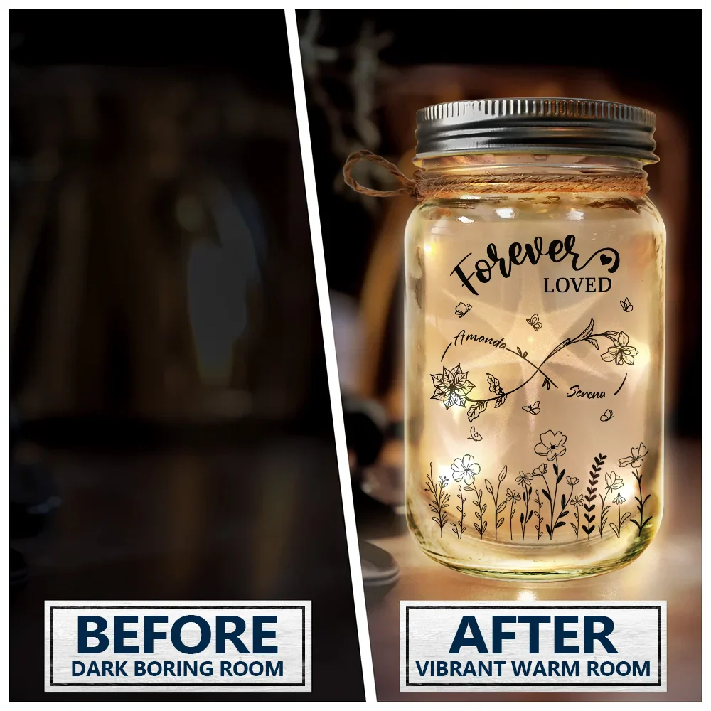 Grandma Mom Even When I'm Not Close By - Personalized Mason Jar Light - Image 4