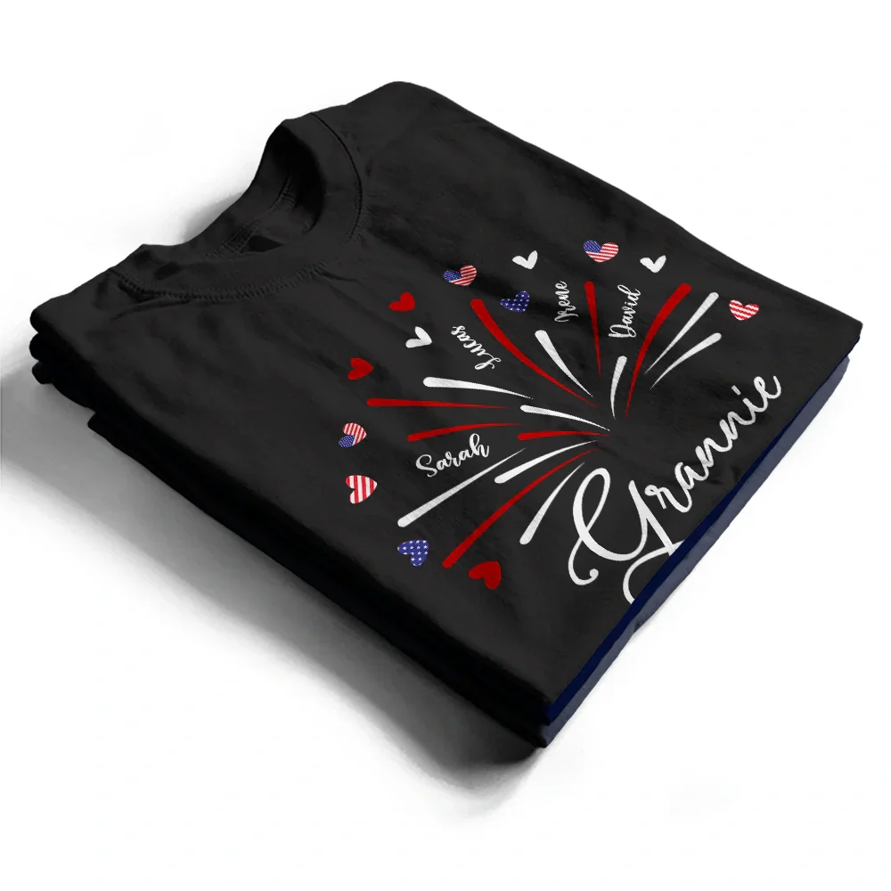 Grandma Mom Independence Day - Personalized T Shirt - Image 2