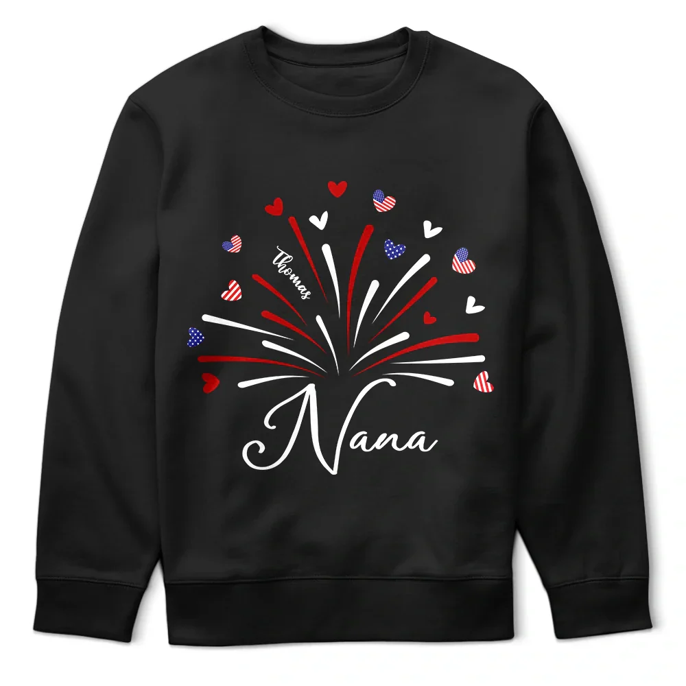 Grandma Mom Independence Day - Personalized T Shirt - Image 5