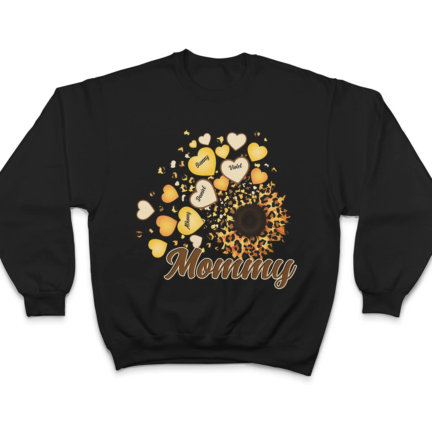 Grandma Mom Kids Sunflower - Gift For Mother, Grandmother - Personalized T Shirt - Image 5