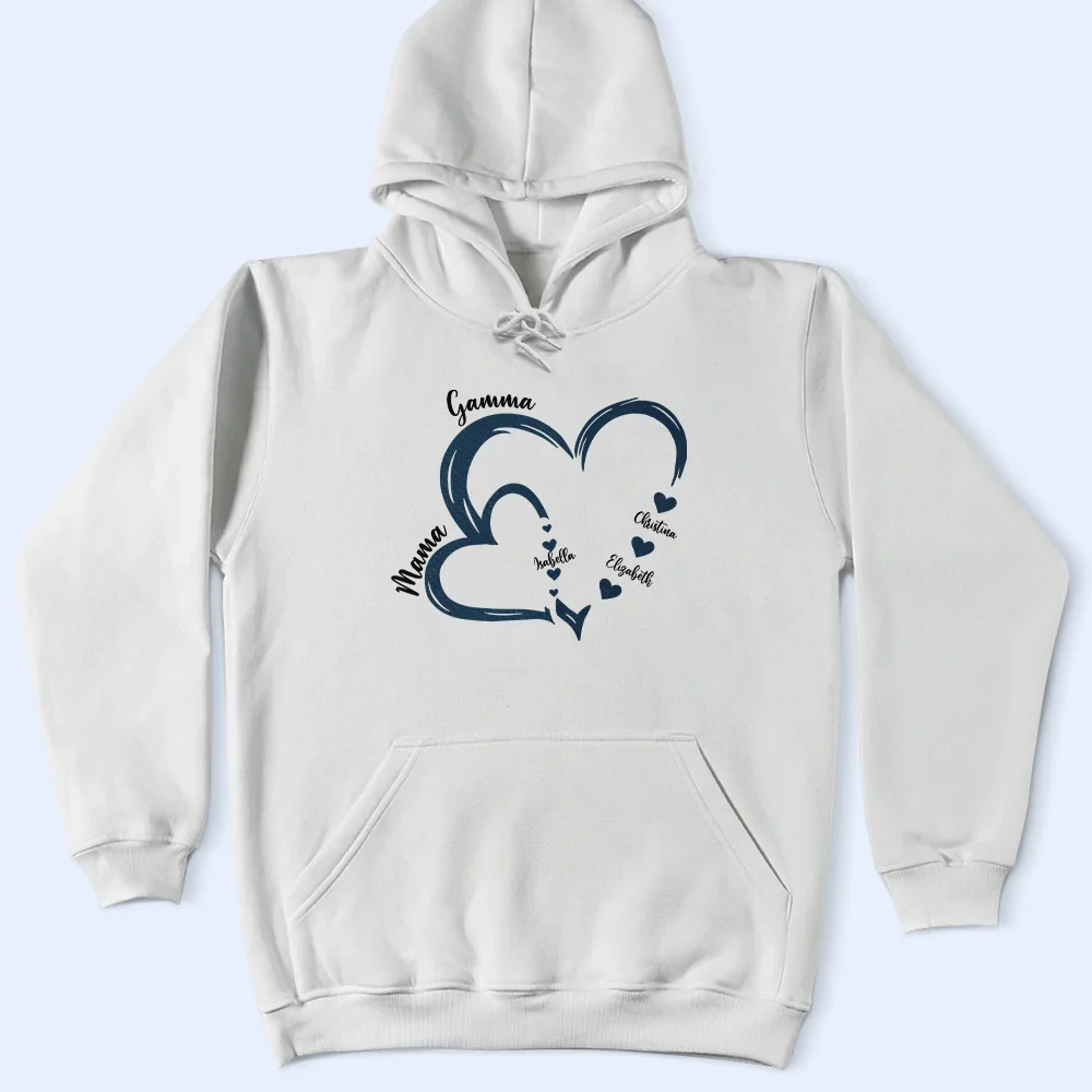Grandma Mom Little Hearts - Personalized T Shirt - Image 4