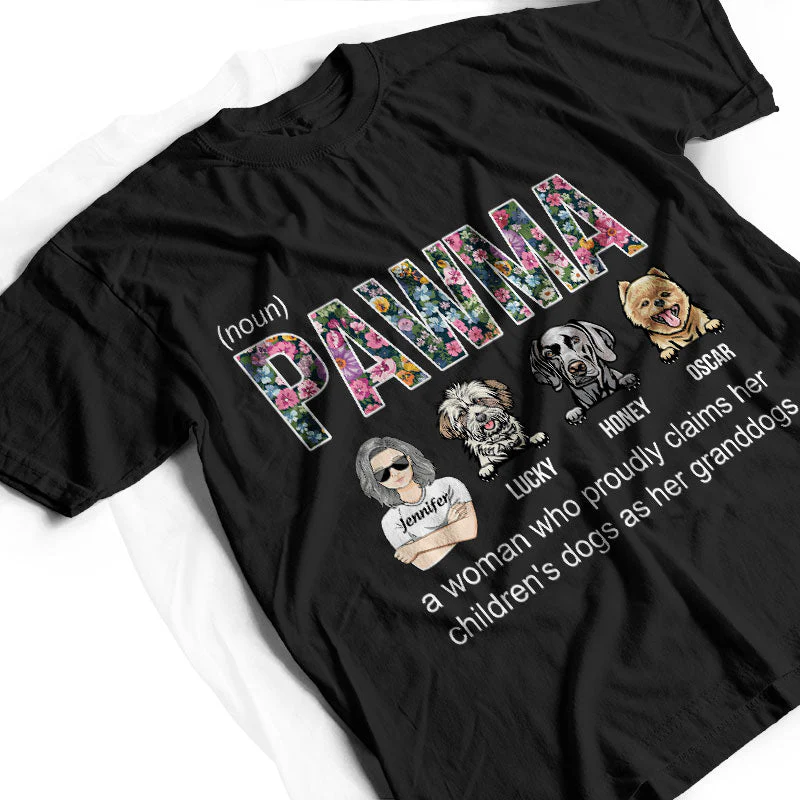 Grandma Mom Pawma - Dog Lover Gift - Personalized Custom T Shirt - Image 3
