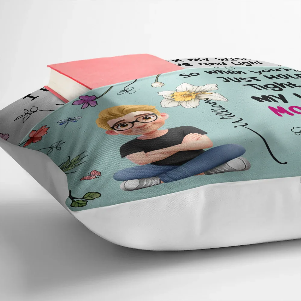 Grandma Mother Hugged This Soft Pillow Birth Month Flower - Personalized Pocket Pillow - Image 4