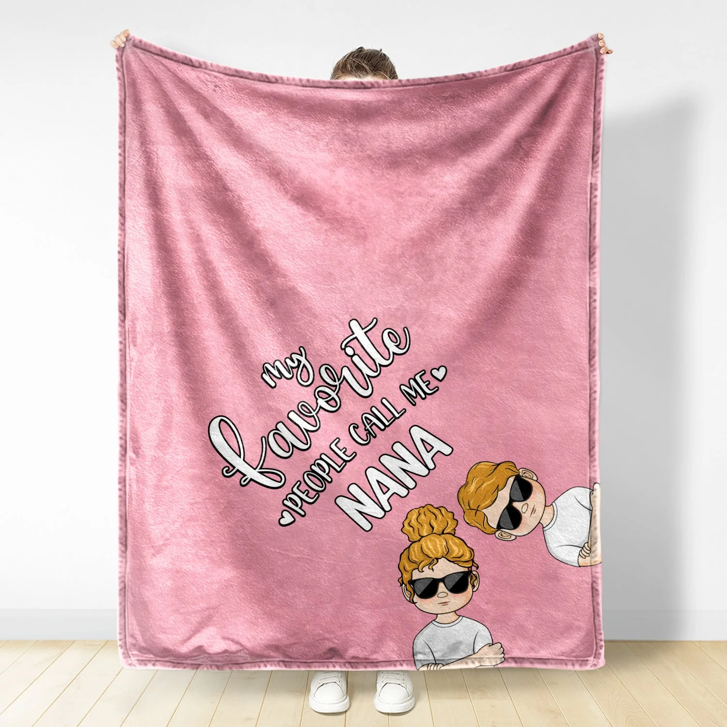 Grandma Mother My Favorite People Call Me - Gift For Mom - Personalized Custom Fleece Blanket - Image 2