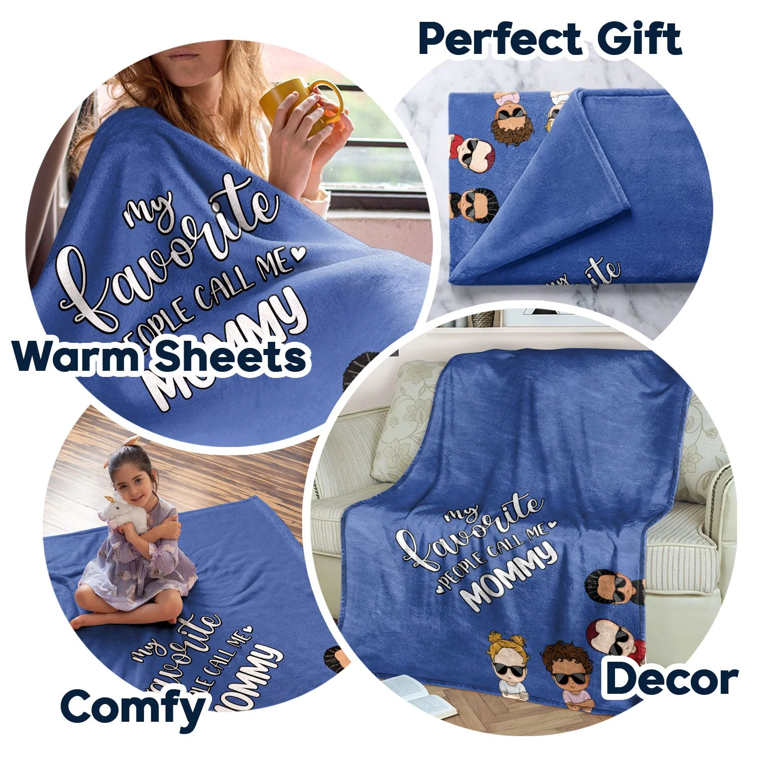 Grandma Mother My Favorite People Call Me - Gift For Mom - Personalized Custom Fleece Blanket - Image 5