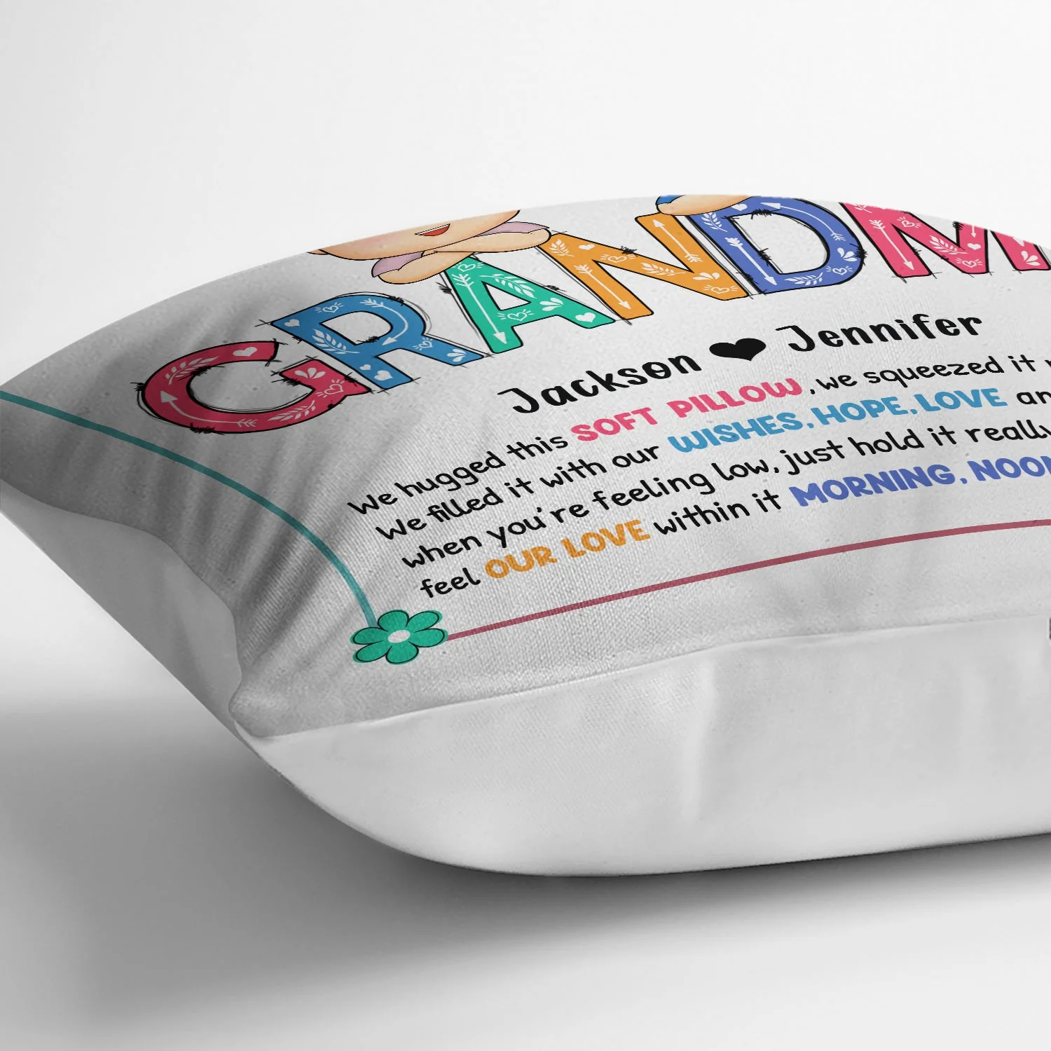 Grandma Nana I Hug This Pillow - Gift For Grandparents - Personalized Pillow - Image 3