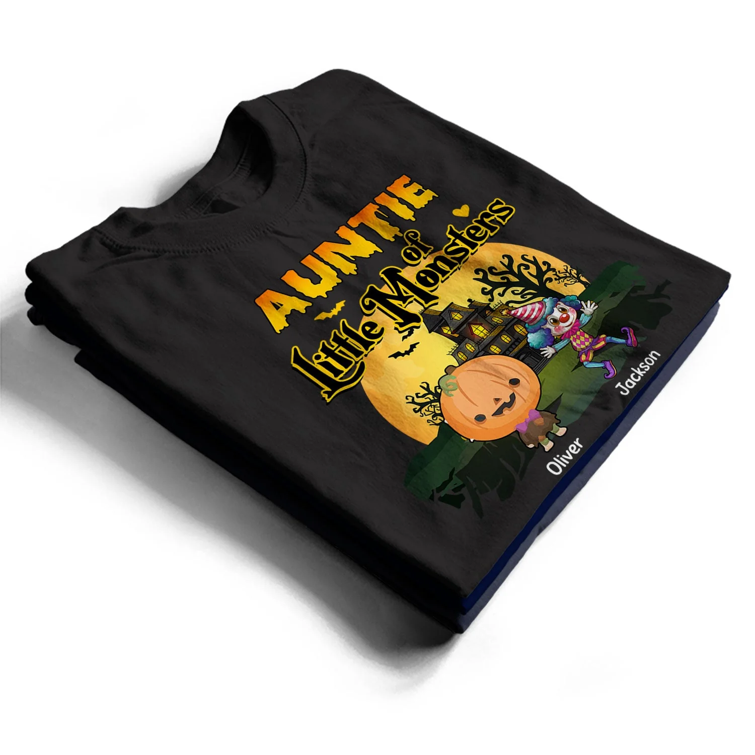 Grandma Of Little Monsters Character Costumes - Halloween Gift For Grandma, Grandparents, Mom, Dad, Family - Personalized T Shirt - Image 2
