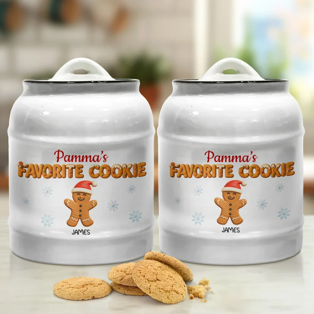 Grandma's Favorite Cookies 3D Effect - Personalized Cookie Jar - Image 2
