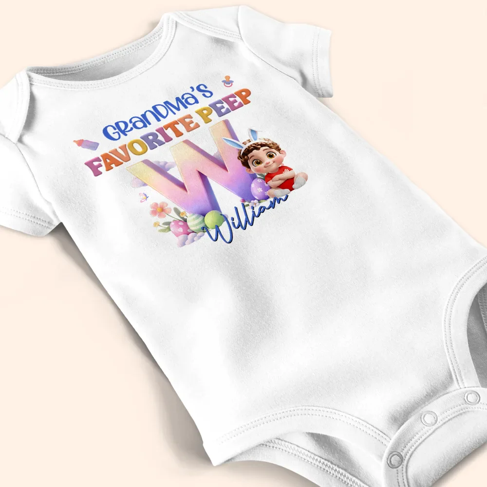 Grandma's Favorite Peep - Personalized Baby Onesie - Image 4