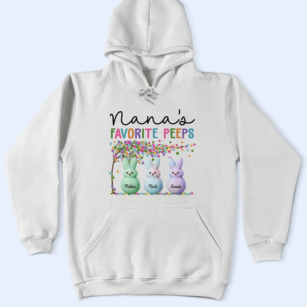 Grandma's Favorite Peeps Bunny - Personalized T Shirt - Image 4