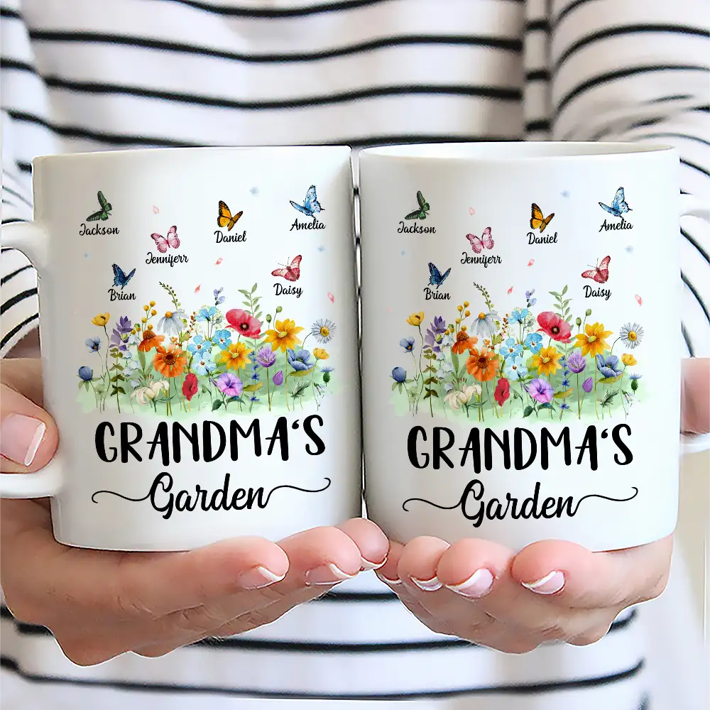 Grandma's Garden Butterflies - Personalized Mug - Image 2