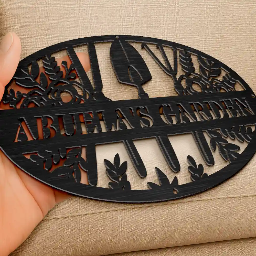 Grandma's Garden - Personalized Cutout Metal Sign - Image 3