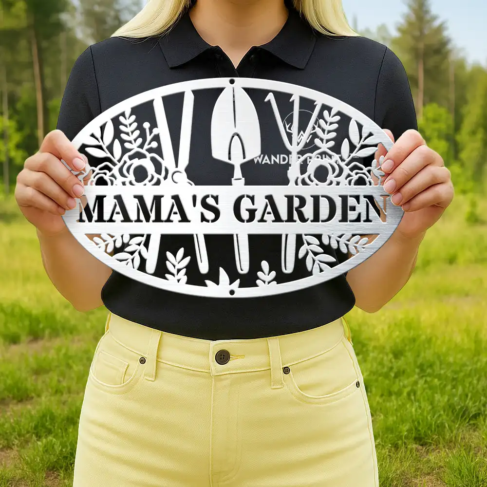 Grandma's Garden - Personalized Cutout Metal Sign - Image 4