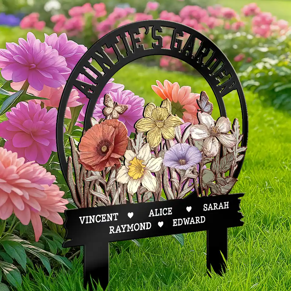 Grandma's Garden - Personalized Metal Garden Stake - Image 4