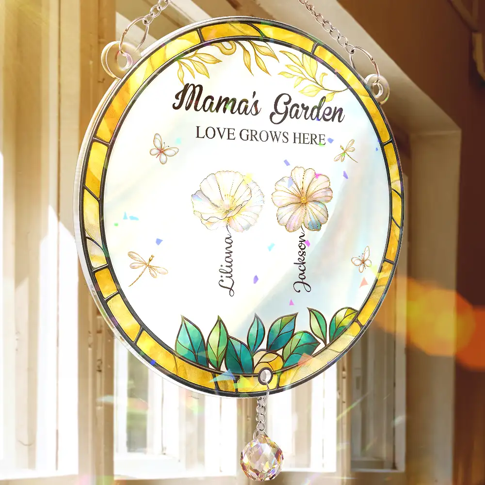 Grandma's Garden - Personalized Rainbow Suncatcher With Crystal Ball Prism - Image 4
