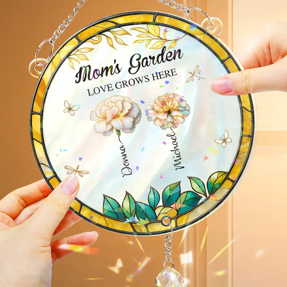 Grandma's Garden - Personalized Rainbow Suncatcher With Crystal Ball Prism - Image 5