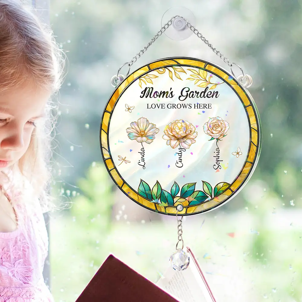 Grandma's Garden - Personalized Rainbow Suncatcher With Crystal Ball Prism - Image 6