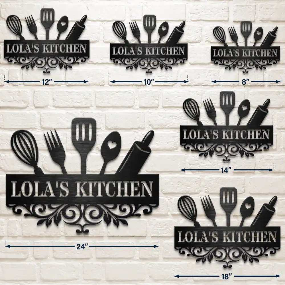 Grandma's Kitchen - Personalized Cutout Metal Sign - Image 6