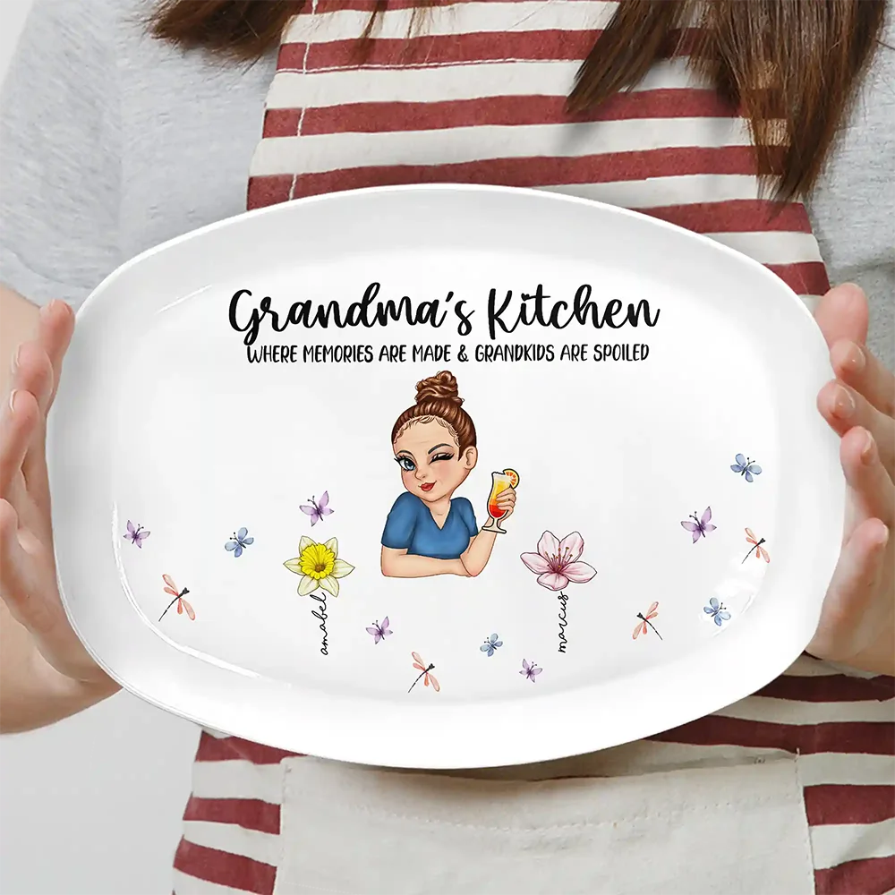 Grandma's Kitchen Where Memories Are Made - Personalized Plate - Image 4