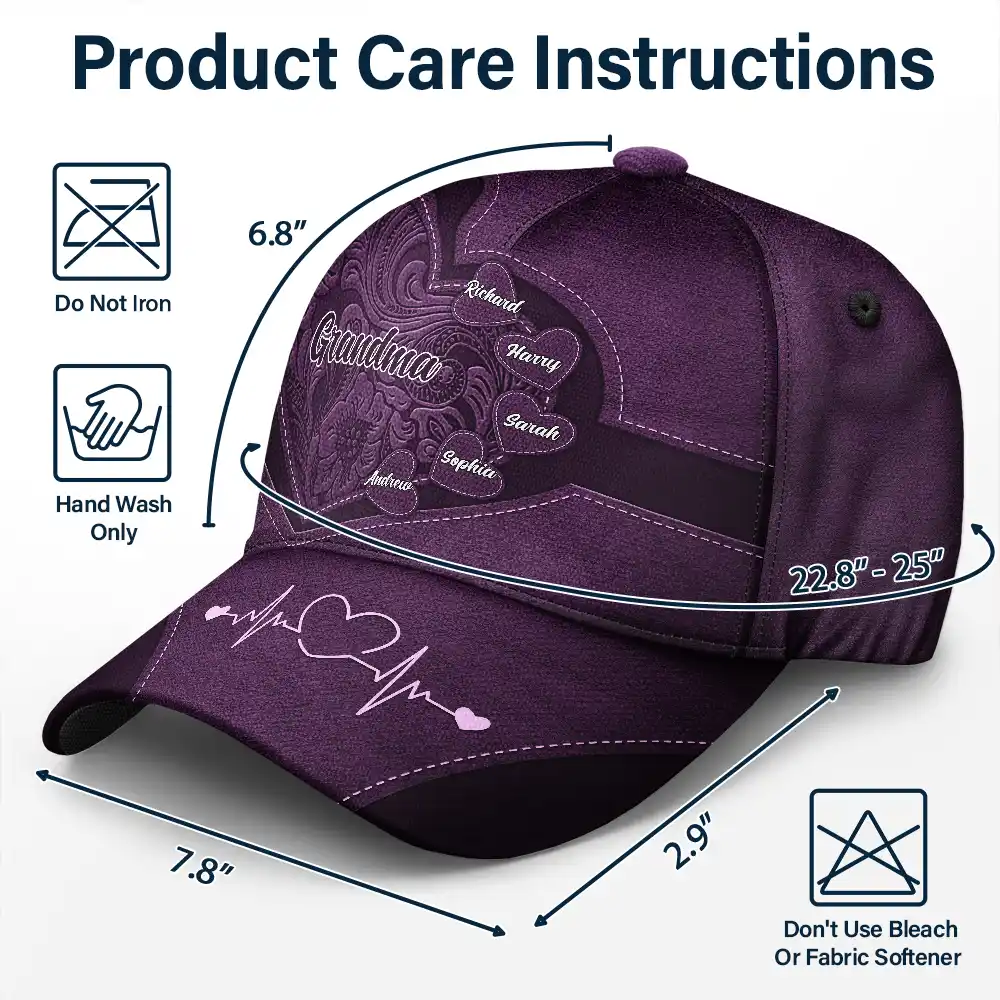 Grandma's Little Sweethearts - Personalized Classic Cap - Image 6