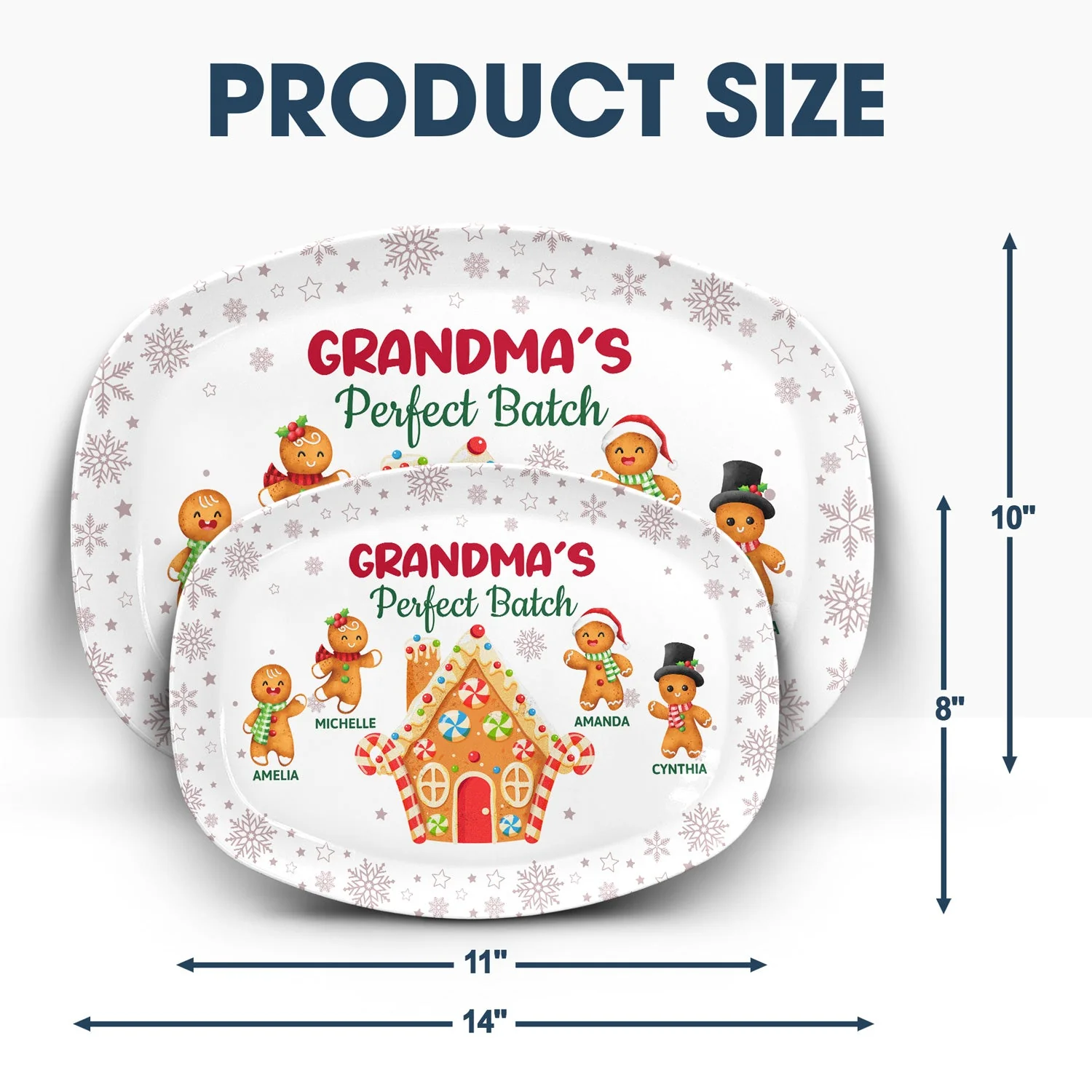 Grandma's Perfect Batch - Christmas, Loving Gift For Mom, Grandma, Grandparents, Family - Personalized Plate - Image 5