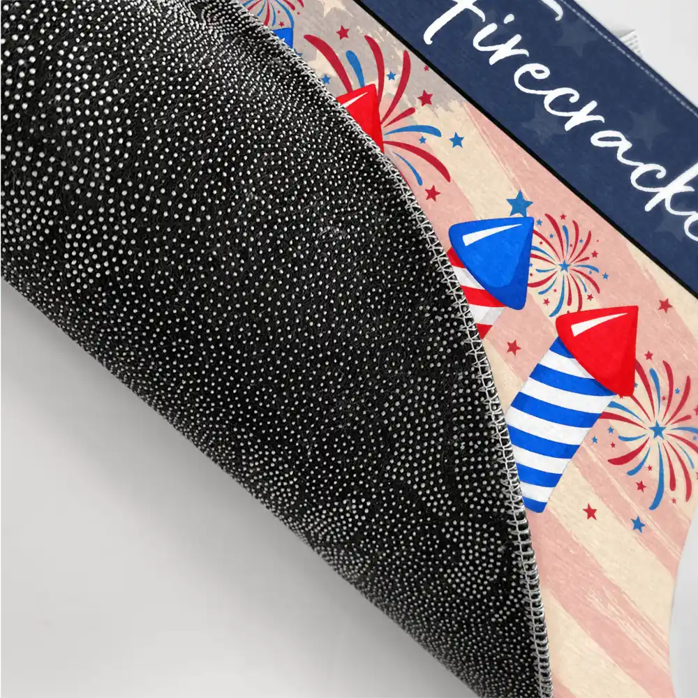 Grandpa Grandma Firecrackers America Fireworks - Personalized Doormat - Image 3