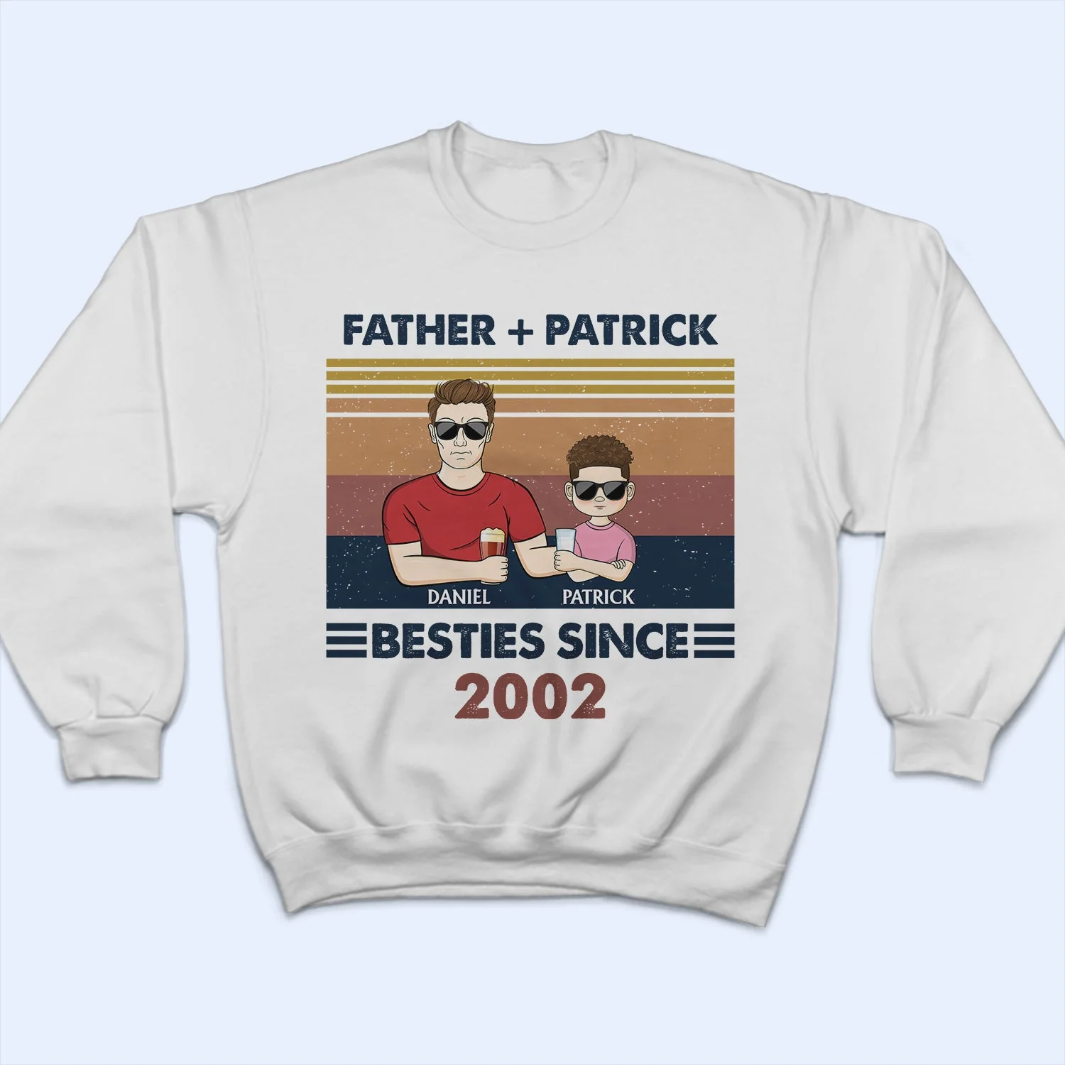 Grandpa Grandma & Grandkids Besties Since - Gift For Grandparents, Gift For Parents - Personalized T Shirt - Image 5