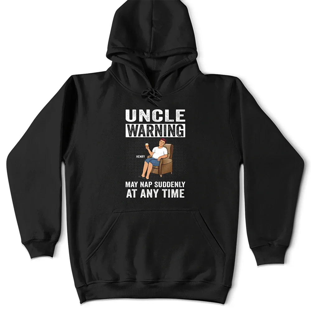 Grandpa Warning May Nap Suddenly At Any Time - Personalized T Shirt - Image 4