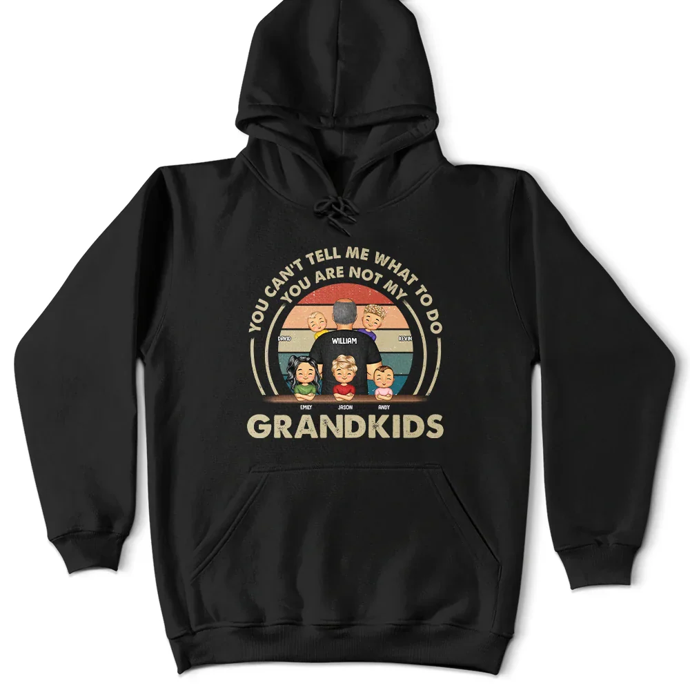 Grandpa You Can't Tell Me What To Do - Personalized T Shirt - Image 4