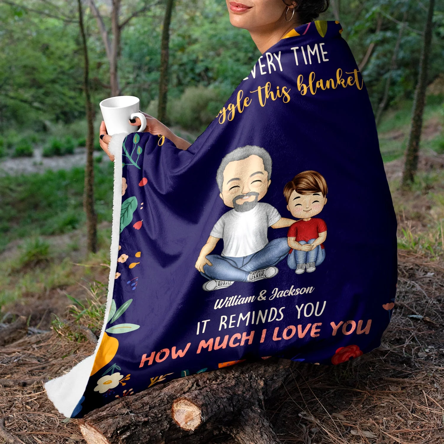 Grandparents Reminds You How Much I Love You - Gift For Grandkids, Grandparents - Personalized Fleece Blanket - Image 5