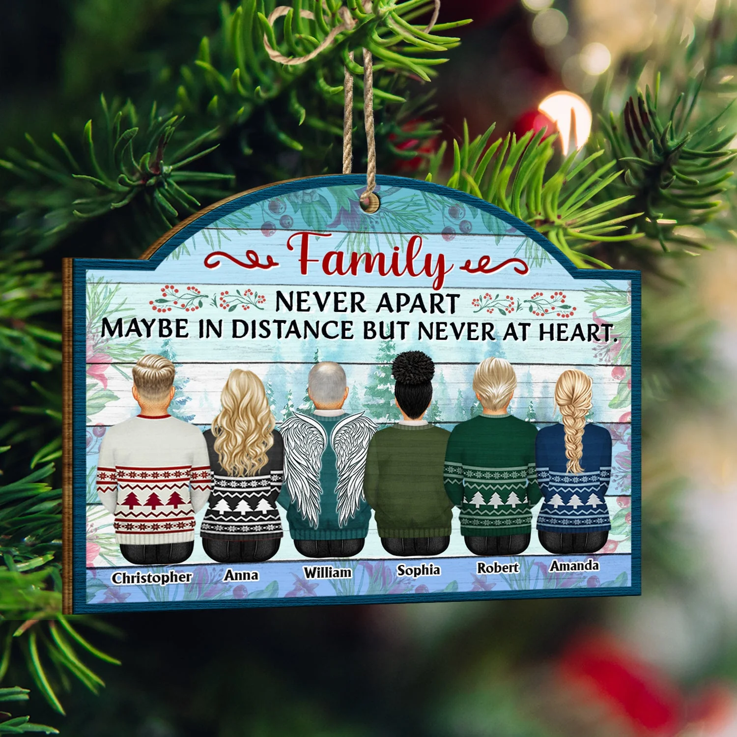 Greatest Gift Our Parents Gave Us - Christmas Gift For Family, Sibling, Brothers, Sisters, Grandparents - Personalized Custom Shaped Wooden Ornament - Image 3