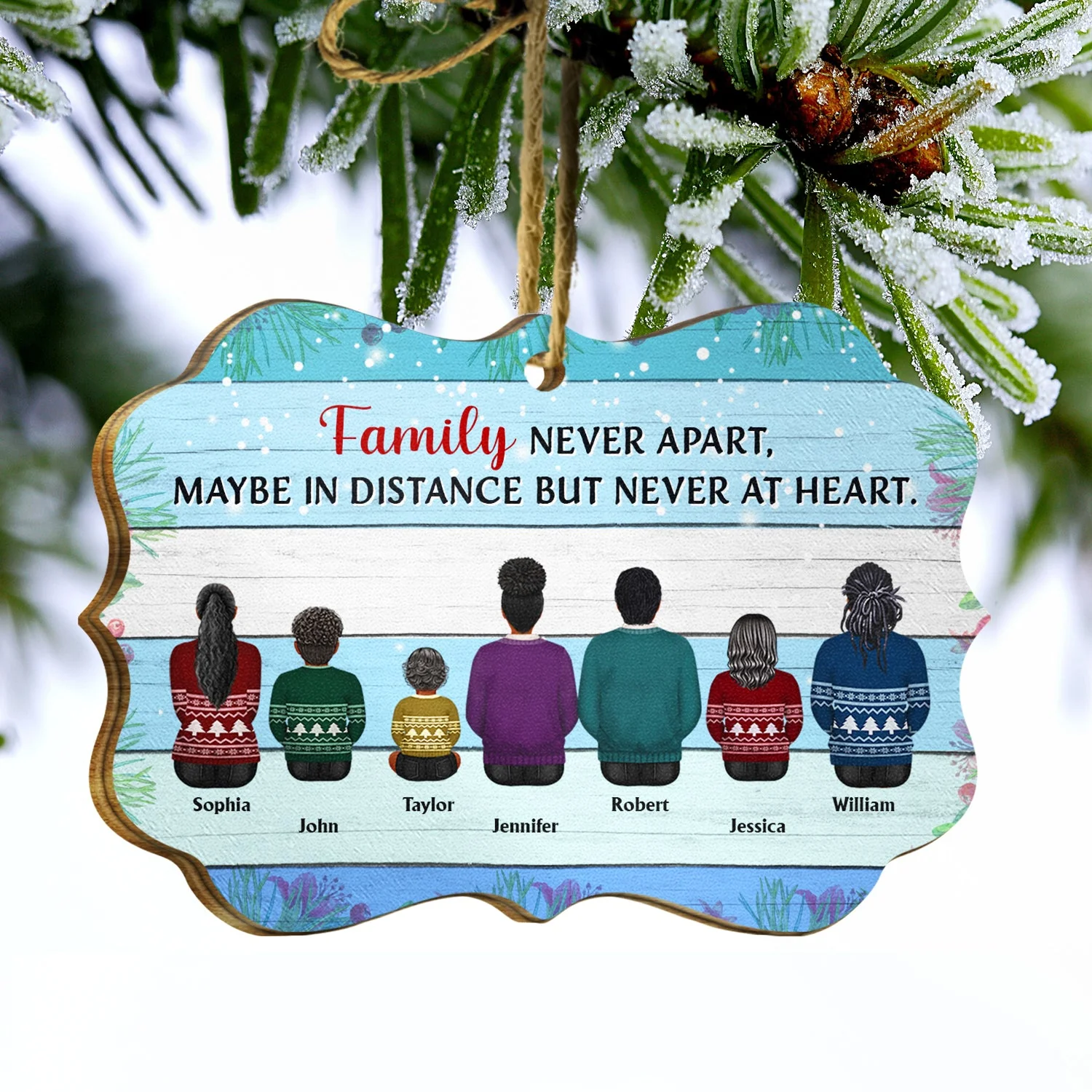 Greatest Gift Our Parents Gave Us Sibling - Christmas Gift For Family - Personalized Custom Wooden Ornament - Image 3