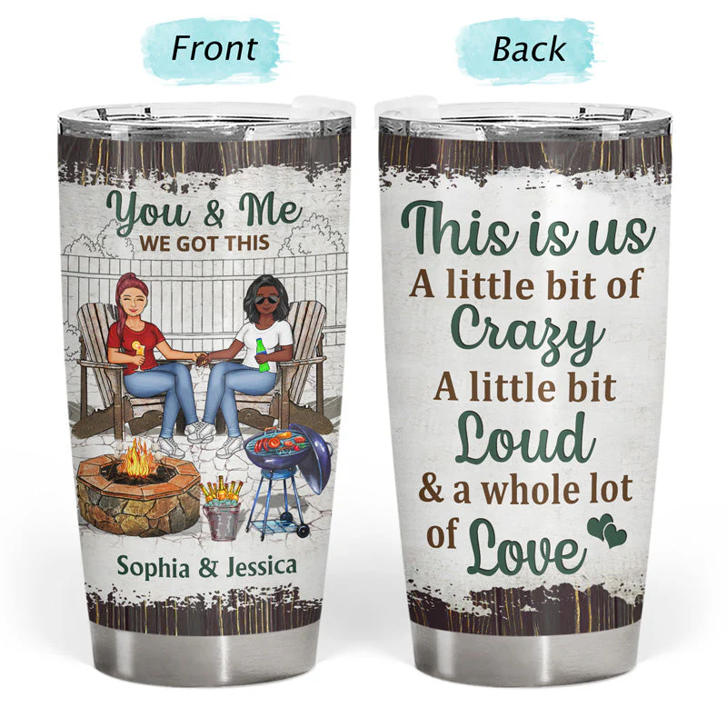 Grilling Backyard Family Couple The Day I Met You - Couple Gift - Personalized Custom Tumbler - Image 3
