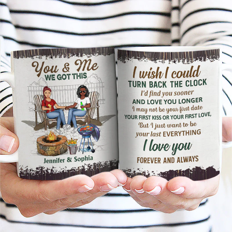 Grilling Family Couple The Day I Met You - Couple Gift - Personalized Custom White Edge-to-Edge Mug - Image 2