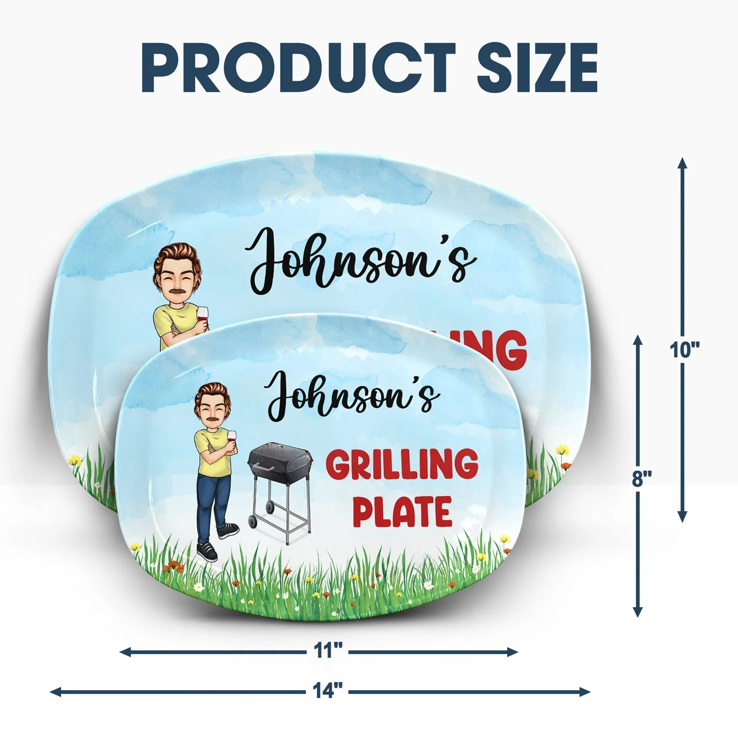 Grilling Plate Awesome BBQ - Gift For Yourself, Gift For Man - Personalized Custom Plate - Image 5