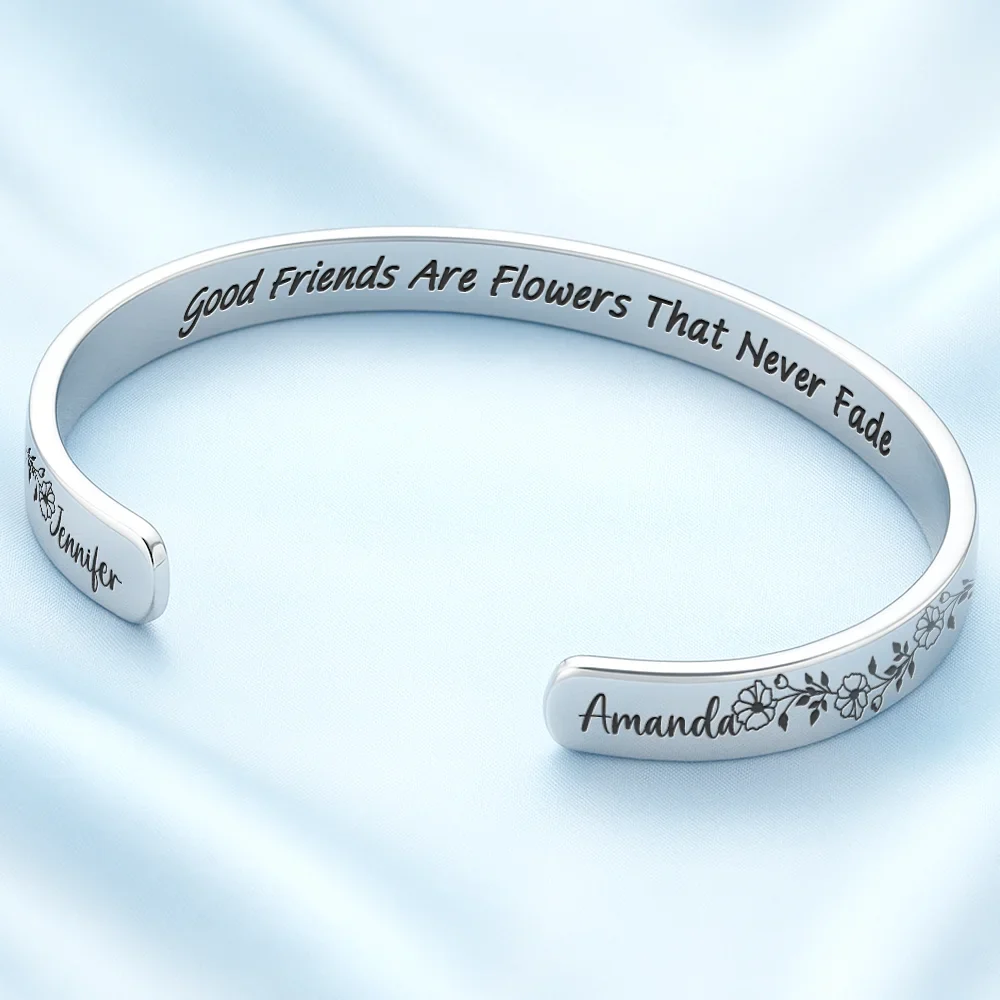 Grow An Old Friend - Personalized Bangle Bracelet Cuff - Image 2