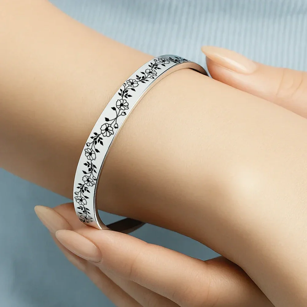 Grow An Old Friend - Personalized Bangle Bracelet Cuff - Image 5