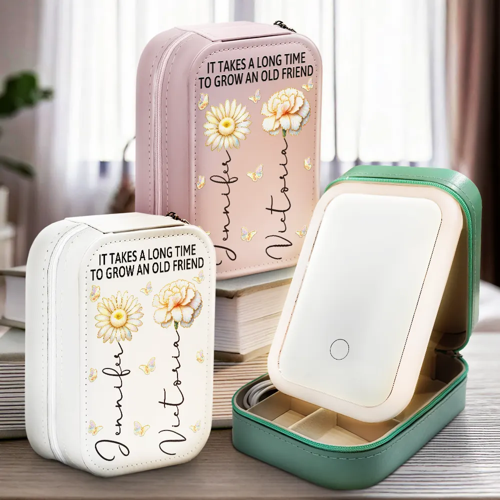 Grow An Old Friend - Personalized Makeup Box With LED Mirror - Image 2