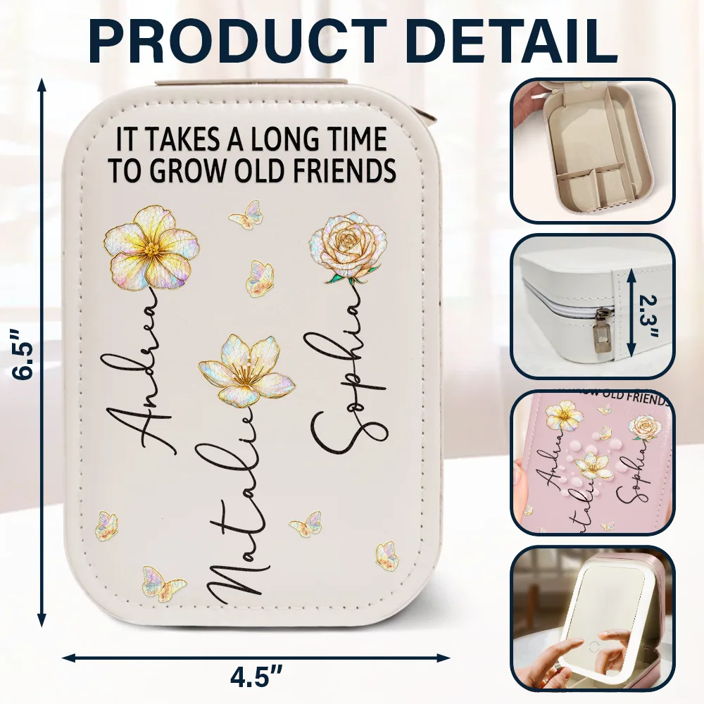 Grow An Old Friend - Personalized Makeup Box With LED Mirror - Image 5