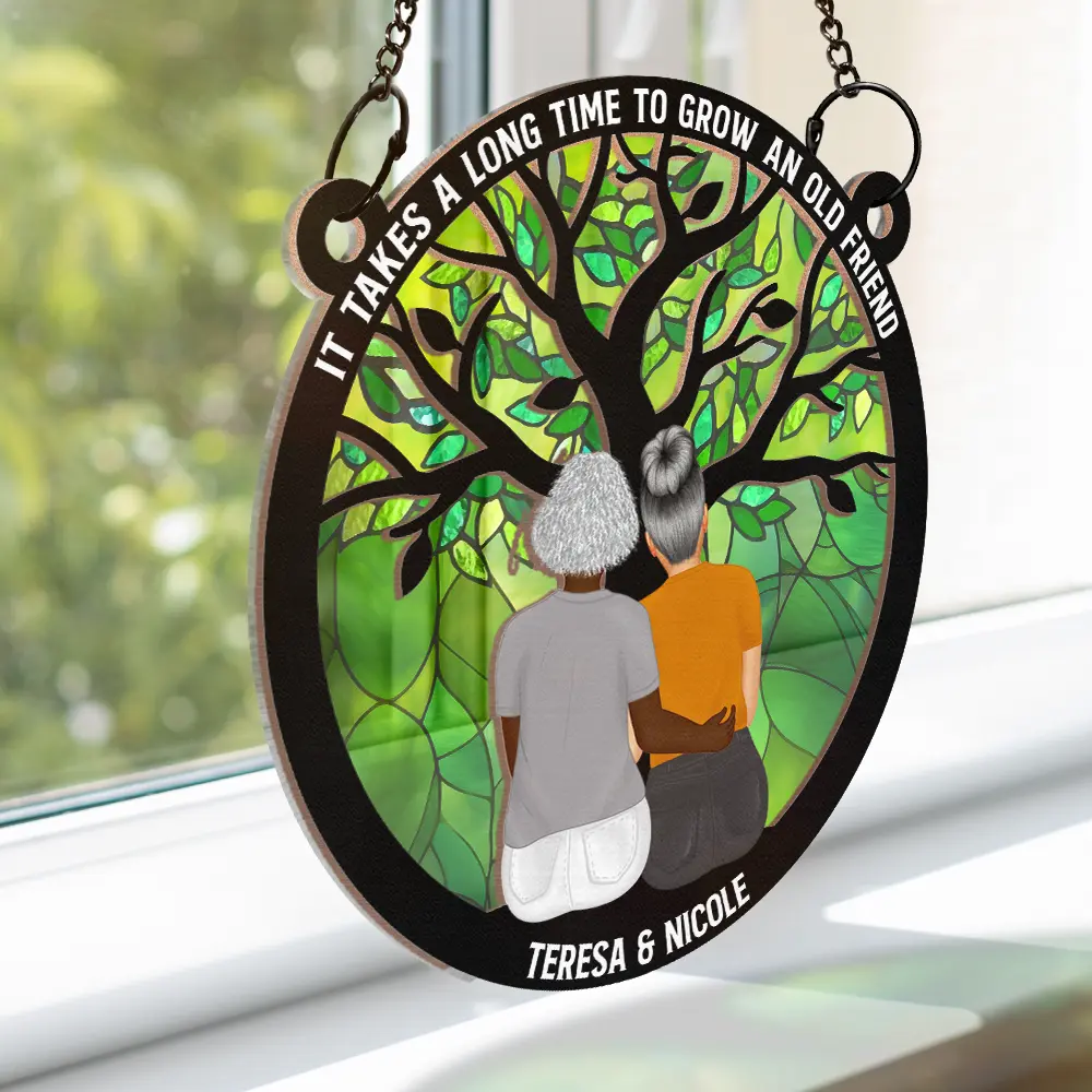Grow An Old Friend - Personalized Window Hanging Suncatcher Ornament - Image 3